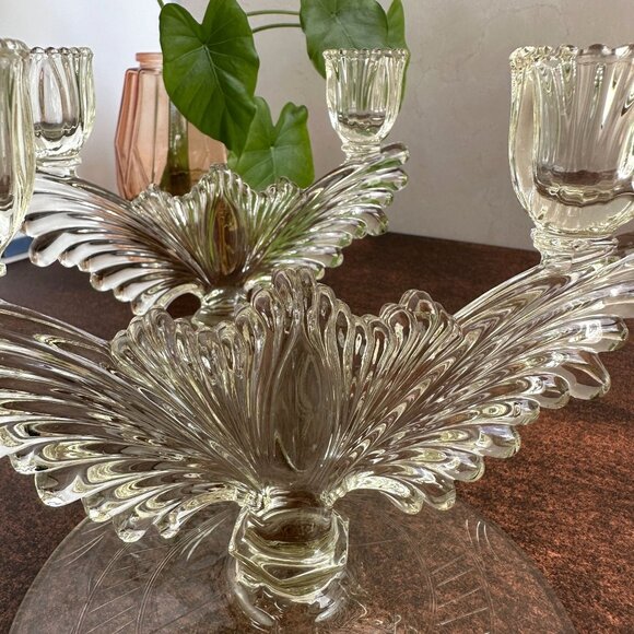 Tiffin Art Deco Double Candle Holders - Picture 6 of 13